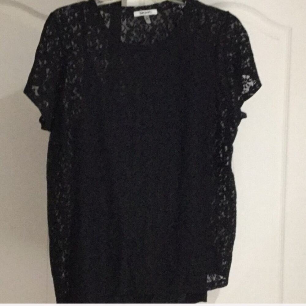 DKNY lace T shirt style over cami 2 x NWT perfect